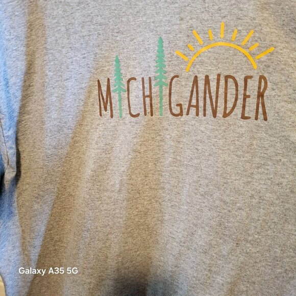 Michigander Long Sleeve Graphic Tee Livnfresh 2XL Gray Cotton/Poly Blend - Picture 2 of 5